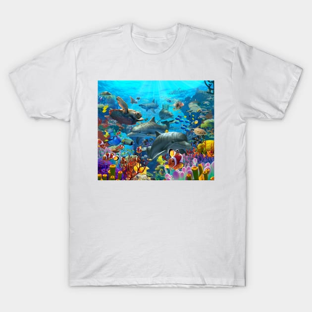 Coral Sea T-Shirt by David Penfound Artworks